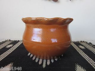 Vtg Dot Auman Pottery Seagrove North Carolina Ruffled Rim Bowl Vase 