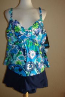 NWT Coco Reef woman Woven Board short size 2X and Tankini top size 22W 