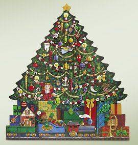 Byers Choice Christmas Tree Wooden Christmas Countdown Advent Calendar 