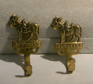 Brass Burros Hanger Set of 2 marked Clovelly Peerage England (2759)