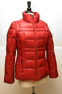 NWT Calvin Klein Womens Packable Light Weight RED Down Jacket