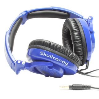 Skullcandy Skullcrushers Pinstripe Headband Headphones   Blue