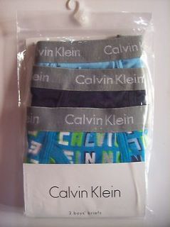 Calvin Klein Boys Underwear Underpants Three Briefs Sz 2/3Toddler NIP
