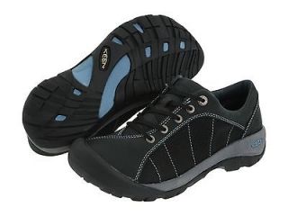 KEEN Womens Presidio Waterproof Leather Walking Shoes [ Black ]