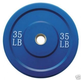 Wright Rubber 35 lb Pair (2) Blue Olympic Bumper Plate weight lifting 
