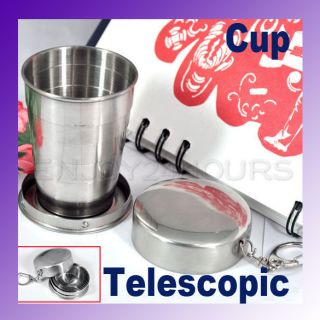 Mini Stainless Steel Portable Travel Cup Telescopic New