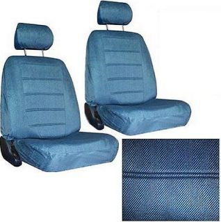 Medium Blue Car SEAT COVERS 2 low back seatcovers w/ head rest #3 