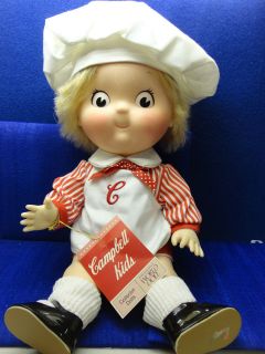 VINTAGE CAMPBELL KIDS DOLL   BOY DOLL 17 INCHES TALL