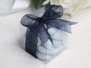   favour clear PVC LARGE wedding gift cup cake product box 10cm sq