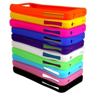 Hot 10PCS Multi Color Soft Bumper Case Cover Skins for iPhone 4th 4G 