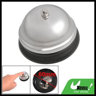   Reception Hotel Desk 2.4 Round Call Bell Ringer Silver Tone
