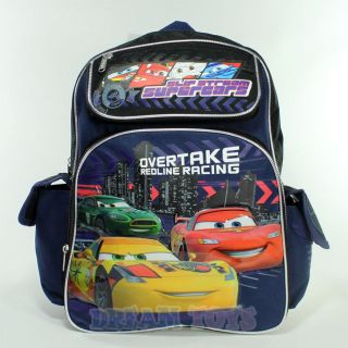 Pixar Cars McQueen SuperCars 16 Large Backpack   Bag School Boys
