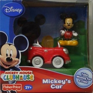 Mickey Mouse CLUBHOUSE Mickeys Car Figure & Car Fisher Price New