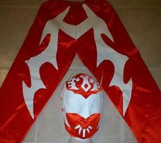   Red Rey Wrestling boy small mask pants costume set SmackDown sin cara