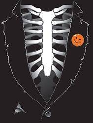   Tuxedo Tshirt Rib Cage Scary Trick Or Treat Costume Zombie Night Candy