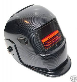   professional Certified ANSI CE Welding Mask Helmet Carbon Fiber Black