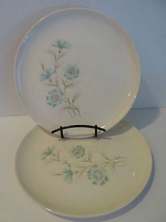   & TAYLOR Boutonniere S/2 Dinner Plates, Carnation Vintage 1960s