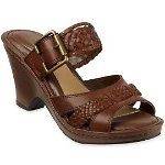 WOMENS Strictly Comfort Beth Leather Sandals Brown MULTIPLE SIZES 