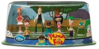   Channel Phineas and Ferb Figurine Playset Perry Agent P Candace & NEW