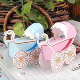 Cute New Pram Stroller Baby Cart Wedding Favor Candy Box Gift Boxes