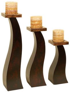 wood candle holders in Candle Holders & Accessories