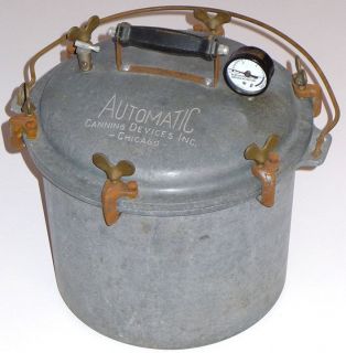 AUTOMATIC CANNING DEVICES CHICAGO ANTIQUE PRESSURE CANNER COOKER 16qt 