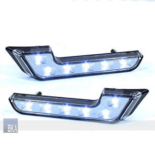 BENZ STYLE CLEAR LENS DRL DAYTIME RUNNING 6 LED LIGHTS FOR BUMPER 