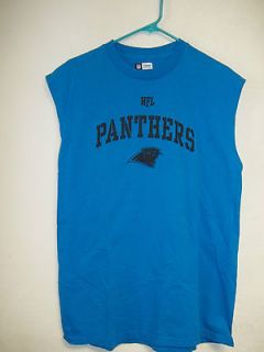 CAROLINA PANTHERS MUSCLE SHIRT MADE BY NFL TEAM APPAREL MENS LARGE