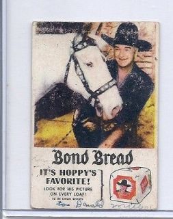 1950 D89 1 Bond Bread, Hopalong Cassidy   Ways Of The West, A Cowboys 