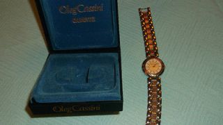oleg cassini quartz watch with original box works #31 947 new battery