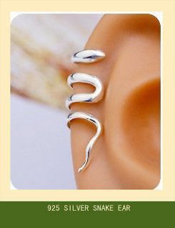 New Silver Colour Snake Cartilage Ear Cuff Wrap Clip On Earring HOT 