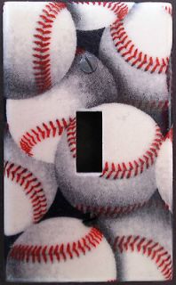Baseball Game Room Man Cave Sports Light Switch Plate Cover Wall Decor 