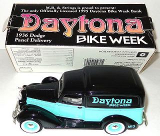 Vintage 1936 Dodge Panel Delivery Truck BANK w/box Daytona Bike Week 