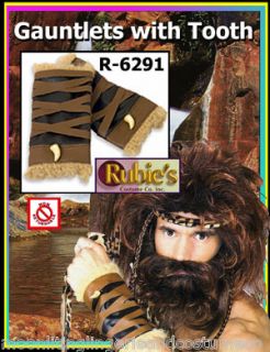 costume Gauntlets with Tooth Adult Caveman Accessory