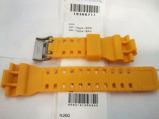 Genuine Casio Replacement Band G SHOCK Monster GA100A 9 Yellow 