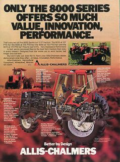 1983 Allis Chalmers AC 8010 8030 8050 & 8070 Cutaway Farm Tractor Ad