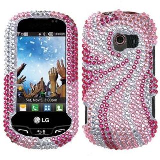For T Mobile LG Extravert Crystal Diamond BLING Hard Case Phone Cover 