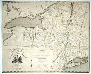 1804 NY MAP Carthage Staten Island Westfield Phoenicia