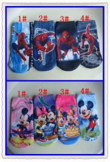   Deal NIB Boutique Disney Characters Cartoon Ankle Socks Bright Color