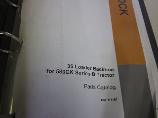 Case 35 Loader Backhoe Parts Catalog For 580 ck B
