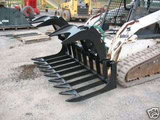   Xtreme 72 Root Grapple Bucket For A Skid Steer Loader Bobcat Case Cat
