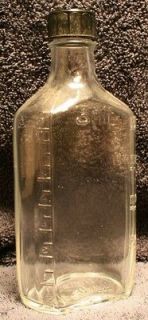 Owens 16 1 3viii old medicine bottle glass Duraglas mint condition cap 