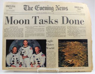 moon landing newspaper in Collectibles