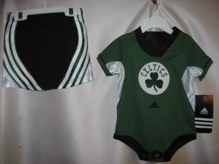 NBA Infant Boston Celtics 2 Piece Onesie and Shorts Stitched 12 Months 