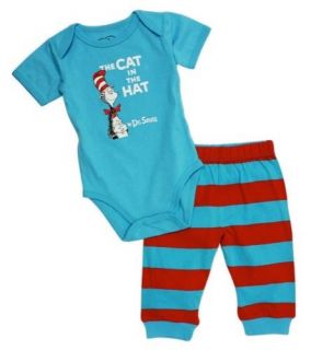 New Dr. Seuss Cat in The Hat Infant Bodysuit and Pants 