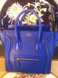 TPF* 100% Authentic Celine Nano Luggage Cobalt/ Royal Blue, 2012 BNWT