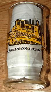 Vintage Drinking Glass Cup Caterpillar D10 Track Type Tractor Company 
