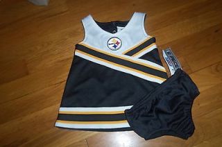   PITTSBURGH STEELERS BABY INFANT GIRL CHEERLEADER OUTFIT 0 3 months