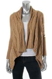 Charter Club NEW Chinchilly Beige Cable Knit Drape Cardigan Sweater 