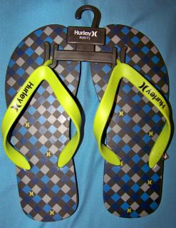   mens flip flop sandals BLACK checkers   Size 6 7 8 9 10 11 12 13   NWT